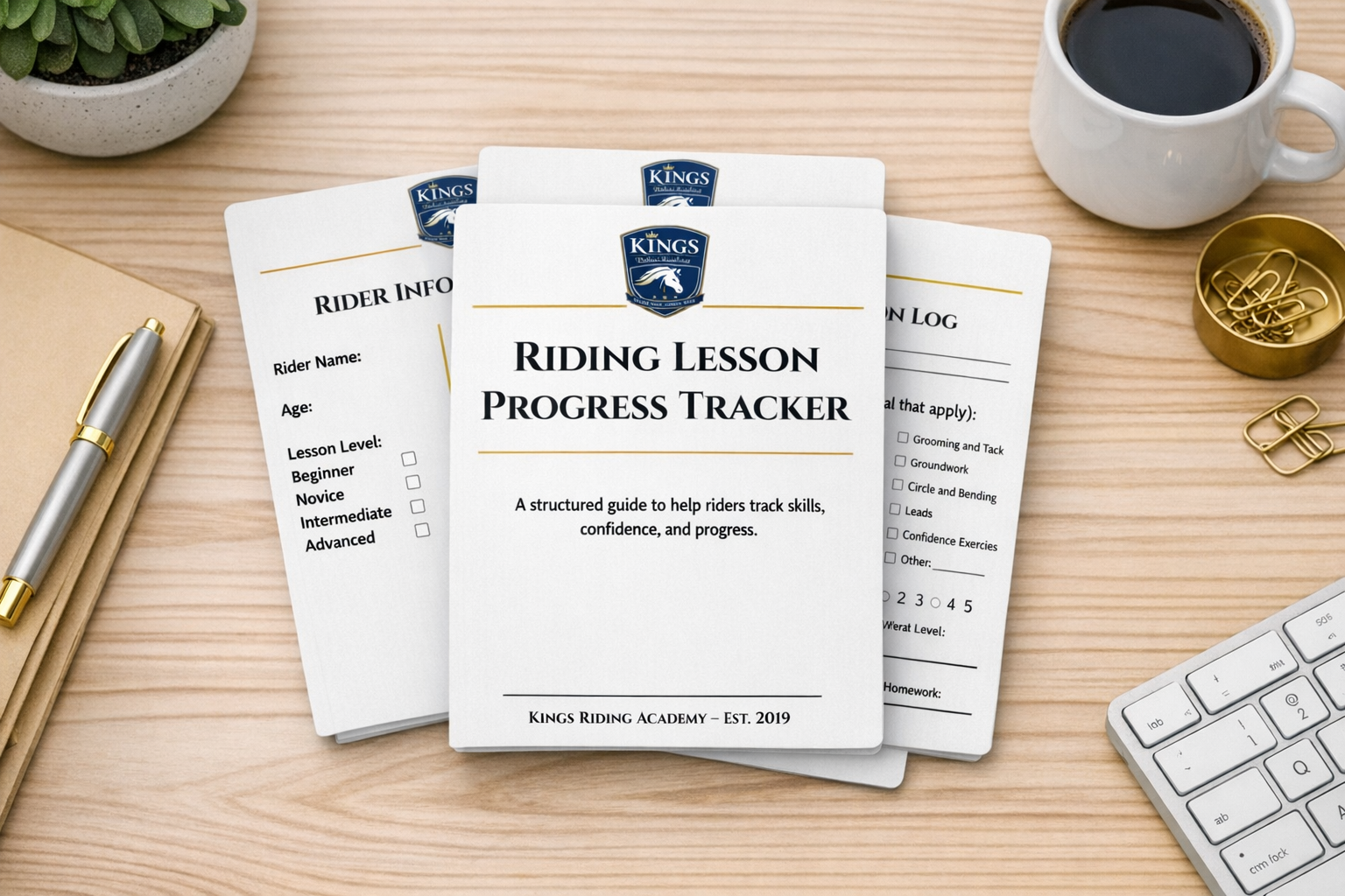 Riding Lesson Progress Tracker (Printable Workbook)